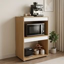 Ver imagem 1 de Balcão Cooktop Ariana sem Porta 1 Prateleira MDP 75cm Amêndoa e Branco