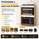 Ver mais imagens de Balcão Cooktop Ariana sem Porta 1 Prateleira MDP 75cm Amêndoa e Branco