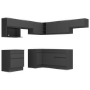 Ver imagem 7 de Armário de Cozinha Completa de Canto com Rodapé Veneza Multimóveis Mp2106.895 Preto