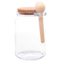 Ver imagem 1 de Pote de Vidro com Tampa Rolha Cortiça e Colher Bambu 650ml