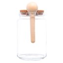 Ver imagem 2 de Pote de Vidro com Tampa Rolha Cortiça e Colher Bambu 650ml