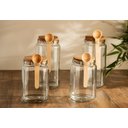 Ver imagem 6 de Pote de Vidro com Tampa Rolha Cortiça e Colher Bambu 650ml