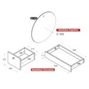 Ver imagem 6 de Penteadeira Ditália C/cadeira + Espelho Redondo Pe-100 Cor:branco
