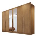 Ver imagem 5 de Guarda-Roupa Casal em MDF 6 Portas 6 Gavetas com Espelho Reno Marrom/Cinamomo