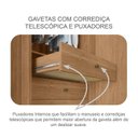 Ver imagem 6 de Guarda-Roupa Casal em MDF 6 Portas 6 Gavetas com Espelho Reno Marrom/Cumaru
