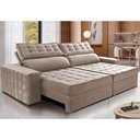 Ver imagem 1 de Sofá Retrátil e Reclinável 3,15m Cama inBox Big Star com SoftGel D40 Velupluma Bege
