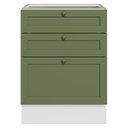 Ver imagem 4 de Balcão de Cozinha 60 cm 3 Gavetas (sem Tampo) Branco/Verde Vik Madesa