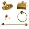 Kit Acessórios P/ Banheiro Aço Inox 6 Peças Reto Dourado - 2