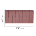 Ver imagem 2 de Painel Estofado Luxo Botão Kiara 195cm King Size para Cama Box Suede Rose - Gat Magazine