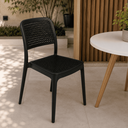 Ver imagem 5 de Conjunto Mesa de Jantar Redonda 70cm com 2 Cadeiras Mônaco Rattan - Preto