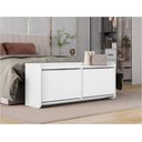 Ver imagem 2 de Sapateira Banco Dália 130cm com 2 Portas 4 Nichos em Mdf/mdp Branco Casa D