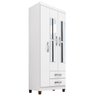 Guarda Roupa Solteiro 3p com Espelho 3566 Branco Flex Incc - 1