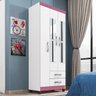 Guarda Roupa Solteiro 3p com Espelho 3566 Branco Flex Incc - 2