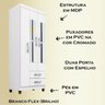 Guarda Roupa Solteiro 3p com Espelho 3566 Branco Flex Incc - 5