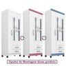 Guarda Roupa Solteiro 3p com Espelho 3566 Branco Flex Incc - 3