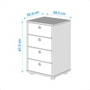 Ver imagem 4 de Gaveteiro Classic com 4 Gavetas para Quarto ou Escritório - Preto