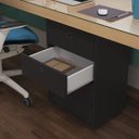 Ver imagem 2 de Gaveteiro Classic com 4 Gavetas para Quarto ou Escritório - Preto