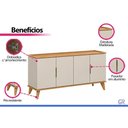 Ver imagem 6 de Aparador Sala Evora c/4 Portas 160cm Canela Linea