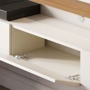 Ver imagem 4 de Painel Tv 70 Pol 180cm Bancada Suspensa Ripado Luca Off White Matte/freijó C04 - D’Rossi