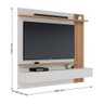 Painel Tv 70 Pol 180cm Bancada Suspensa Ripado Luca Off White Matte/freijó C04 - D'rossi - 2