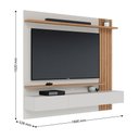 Ver imagem 2 de Painel Tv 70 Pol 180cm Bancada Suspensa Ripado Luca Off White Matte/freijó C04 - D’Rossi