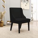Ver imagem 2 de Kit 2 Poltronas Decorativas Base Fixa de Madeira Firenze Linho Preto - Gran Belo