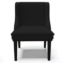 Ver imagem 7 de Kit 2 Poltronas Decorativas Base Fixa de Madeira Firenze Linho Preto - Gran Belo