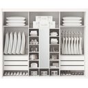 Ver imagem 3 de Guarda Roupa Casal Petrarca com Espelho Interno 4 Pts Branco - Bettio