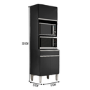Ver imagem 2 de Armário Paneleiro Duplo Torre Quente 2 Portas Andreia Ajl Móveis:preto