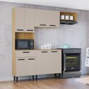 Ver imagem 1 de Cozinha Compacta 8 Portas 1 Gaveta Dora Yescasa Amarelo/Damasco/Offwhite