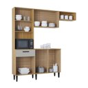 Ver imagem 5 de Cozinha Compacta 8 Portas 1 Gaveta Dora Yescasa Amarelo/Damasco/Offwhite