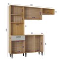 Ver imagem 4 de Cozinha Compacta 8 Portas 1 Gaveta Dora Yescasa Amarelo/Damasco/Offwhite