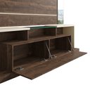 Ver imagem 3 de Bancada Rack para Sala Vicent Tv até 52 Polegadas Madero/ Off White - Bela Móveis
