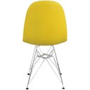 Ver imagem 5 de Kit 2 Cadeiras Estofadas Charles Eames Eiffel Botonê com Pés de Metal Cromado Amarelo Multicolorido