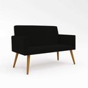 Ver imagem 4 de Sofá Namoradeira 2 Lugares - Balaqui Decor Preto