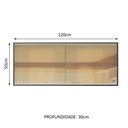 Ver imagem 3 de Armário de Cozinha Aéreo 2 Portas de Correr de Vidro Reflex Preto Reims Madesa