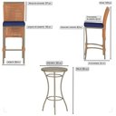 Ver imagem 2 de Mesa Bistrô e 4 Banquetas Roma Fendi Corda Náutica Estofado 10 Trama Original