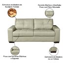 Ver imagem 3 de Sofá Decorativo Sala de Estar Punto 2 Lugares 170cm Couro Tiza - Mozzelar