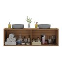 Ver imagem 4 de Gabinete de Banheiro 123,5cm Suspenso 4 Portas Multimóveis Mp5047 Rustic