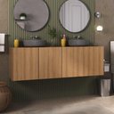 Ver imagem 1 de Gabinete de Banheiro 123,5cm Suspenso 4 Portas Multimóveis Mp5047 Rustic