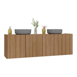 Gabinete de Banheiro 123,5cm Suspenso 4 Portas Multimóveis Mp5047 Rustic - 2