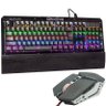 Kit Teclado Mecânico + Mouse 2400 Dpi Gamer Profissional Usb Abnt2 Led Metal Bkgx1 Gm705 Preto/cinza - 1