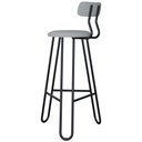 Ver imagem 6 de Kit 02 Banqueta Alta Bar Cozinha Sala de Jantar Áris C01 Preto Courino Off White - Lyam Decor