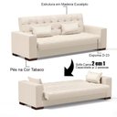Ver imagem 3 de Sofá Cama para Sala de Estar Lisboa Corino Bege - Ibiza