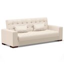 Ver imagem 1 de Sofá Cama para Sala de Estar Lisboa Corino Bege - Ibiza