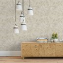 Ver imagem 2 de Papel de Parede Floral 3d em Tons Beges - 3,00x0,50m