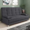Ver imagem 2 de Sofá Cama Equador 193 cm Encosto Reclinável Veludo Grafite Pés Plástico Cromado - D’Rossi