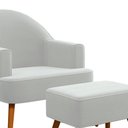 Ver imagem 3 de Poltrona Ágata com Puff Madeira Eucalipto Movellu Home
