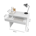 Ver imagem 4 de Mesa para Computador Escrivaninha 1 Gaveta Alexia Branco - AJL Móveis