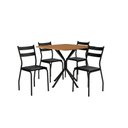 Ver imagem 1 de Conjunto Mesa de Jantar Kappesberg com 4 Cadeiras Preto/Canela